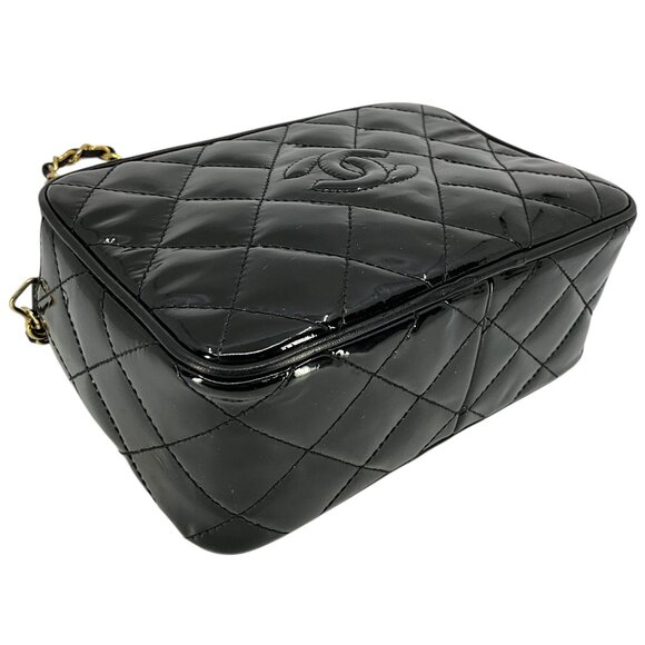 Chanel Vintage Quilted Patent Leather Tassel Camera Bag - Picture 6 of 8